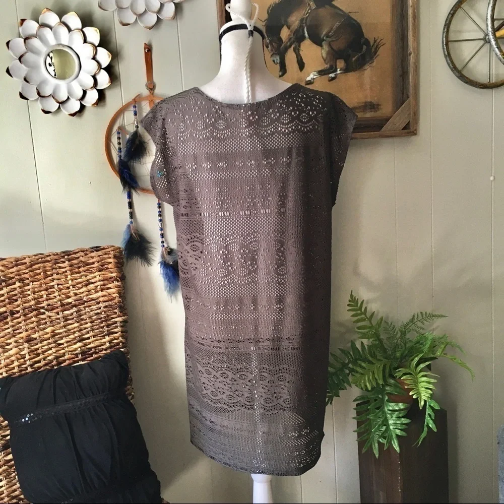 Merona lace mesh coverup
